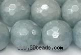 CAQ929 15 inches 12mm faceted round AB-color imitation aquamarine beads