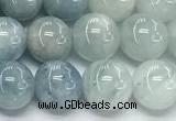 CAQ937 15 inches 10mm round aquamarine gemstone beads