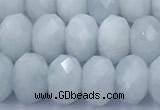 CAQ949 15 inches 6*8mm faceted rondelle aquamarine beads