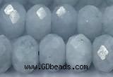 CAQ951 15 inches 8*10mm faceted rondelle aquamarine beads