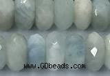 CAQ955 15 inches 8*10mm faceted rondelle aquamarine beads