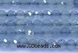 CAQ961 15 inches 3mm faceted round aquamarine beads