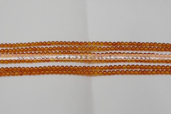 CAR105 15.5 inches 3mm round natural amber beads