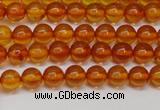 CAR107 15.5 inches 5mm round natural amber beads