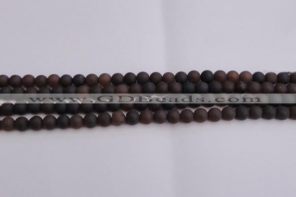 CAR209 15.5 inches 8mm - 9mm round matte natural amber beads