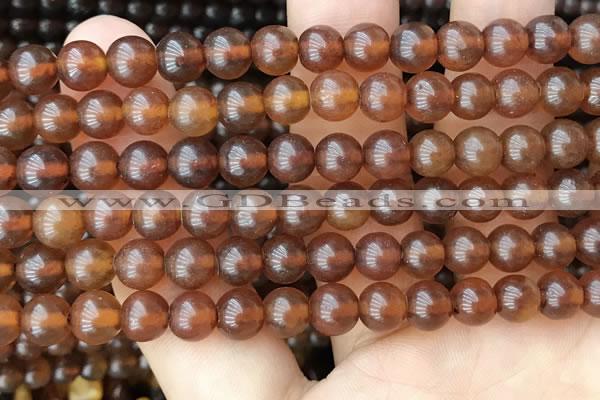 CAR237 15.5 inches 6mm - 7mm round natural amber beads wholesale