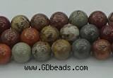 CAR350 15.5 inches 4mm round red artistic jasper beads wholesale