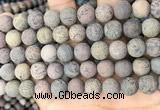 CAR373 15.5 inches 10mm round matte artistic jasper beads wholesale