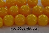 CAR403 15.5 inches 10mm round synthetic amber beads wholesale