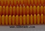 CAR409 15.5 inches 3*8mm rondelle synthetic amber beads wholesale