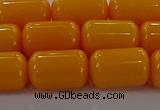 CAR414 15.5 inches 10*15mm tube synthetic amber beads wholesale