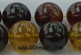 CAR510 15.5 inches 18mm - 19mm round natural amber beads wholesale