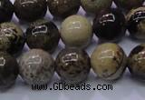 CAR52 15.5 inches 8mm round yellow artistic jasper beads