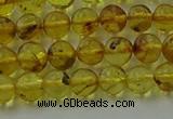 CAR521 15.5 inches 5mm - 6mm round natural amber beads wholesale