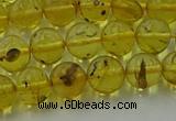 CAR522 15.5 inches 7mm - 8mm round natural amber beads wholesale