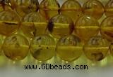 CAR523 15.5 inches 8mm - 9mm round natural amber beads wholesale