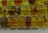 CAR538 15.5 inches 5*8mm rondelle natural amber beads wholesale