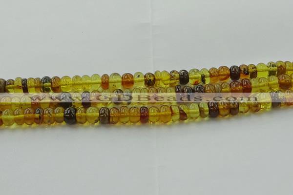 CAR538 15.5 inches 5*8mm rondelle natural amber beads wholesale