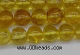 CAR552 15.5 inches 7mm - 8mm round natural amber beads wholesale