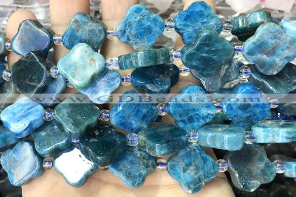 CARV08 15 inches 17mm – 18mm carved flower apatite beads