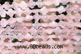 CARV21 15 inches 8mm carved flower rose quartz gemstone beads