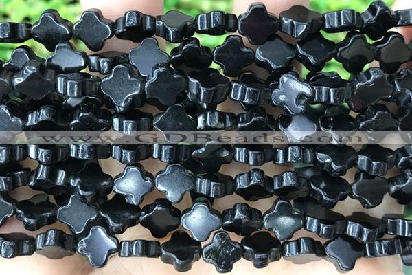 CARV37 15 inches 8mm carved flower onyx gemstone beads