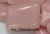 CAS31 15.5 inches 30*40mm rectangle pink angel skin gemstone beads