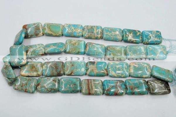 CAT16 15.5 inches 18*25mm rectangle natural aqua terra jasper beads