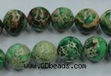 CAT223 15.5 inches 18mm round dyed natural aqua terra jasper beads