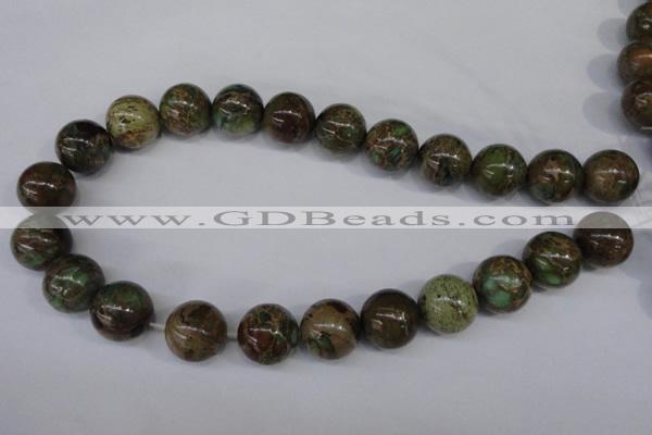 CAT5055 15.5 inches 18mm round natural aqua terra jasper beads