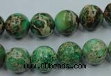 CAT59 15.5 inches 12mm round dyed natural aqua terra jasper beads