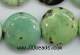 CAU203 15.5 inches 25mm flat round Australia chrysoprase beads