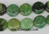 CAU38 15.5 inches 14mm flat round australia chrysoprase beads wholesale