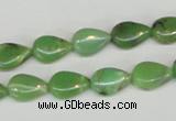 CAU41 15.5 inches 8*12mm flat teardrop australia chrysoprase beads