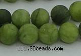 CAU512 15.5 inches 8mm round matte Chinese chrysoprase beads