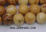 CAY06 15.5 inches 14mm round African yellow jasper beads wholesale