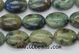 CAZ04 15.5 inches 12*16mm oval natural azurite gemstone beads