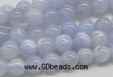 CBC02 15.5 inches 8mm round blue chalcedony beads wholesale