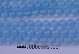 CBC250 15.5 inches 4mm A grade round ocean blue chalcedony beads