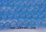 CBC251 15.5 inches 6mm A grade round ocean blue chalcedony beads