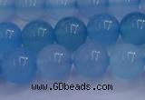 CBC254 15.5 inches 12mm A grade round ocean blue chalcedony beads