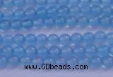 CBC260 15.5 inches 4mm AA grade round ocean blue chalcedony beads