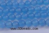 CBC261 15.5 inches 6mm AA grade round ocean blue chalcedony beads