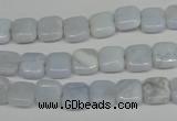 CBC36 15.5 inches 8*8mm square blue chalcedony beads wholesale