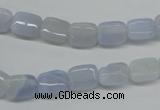 CBC38 15.5 inches 8*10mm rectangle blue chalcedony beads wholesale