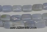 CBC39 15.5 inches 8*12mm rectangle blue chalcedony beads wholesale