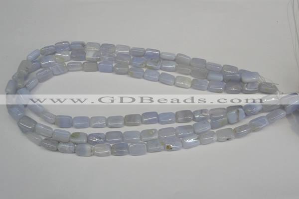 CBC39 15.5 inches 8*12mm rectangle blue chalcedony beads wholesale