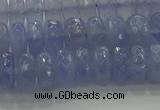 CBC447 15.5 inches 6*10mm faceted rondelle blue chalcedony beads