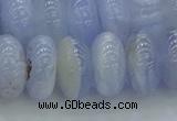 CBC474 15.5 inches 8*14mm rondelle blue chalcedony beads