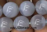 CBC713 15.5 inches 10mm round blue chalcedony beads wholesale